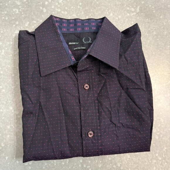 QUIETI Black Patterned Button-Up Shirt - Size Large - Picture 3 of 12